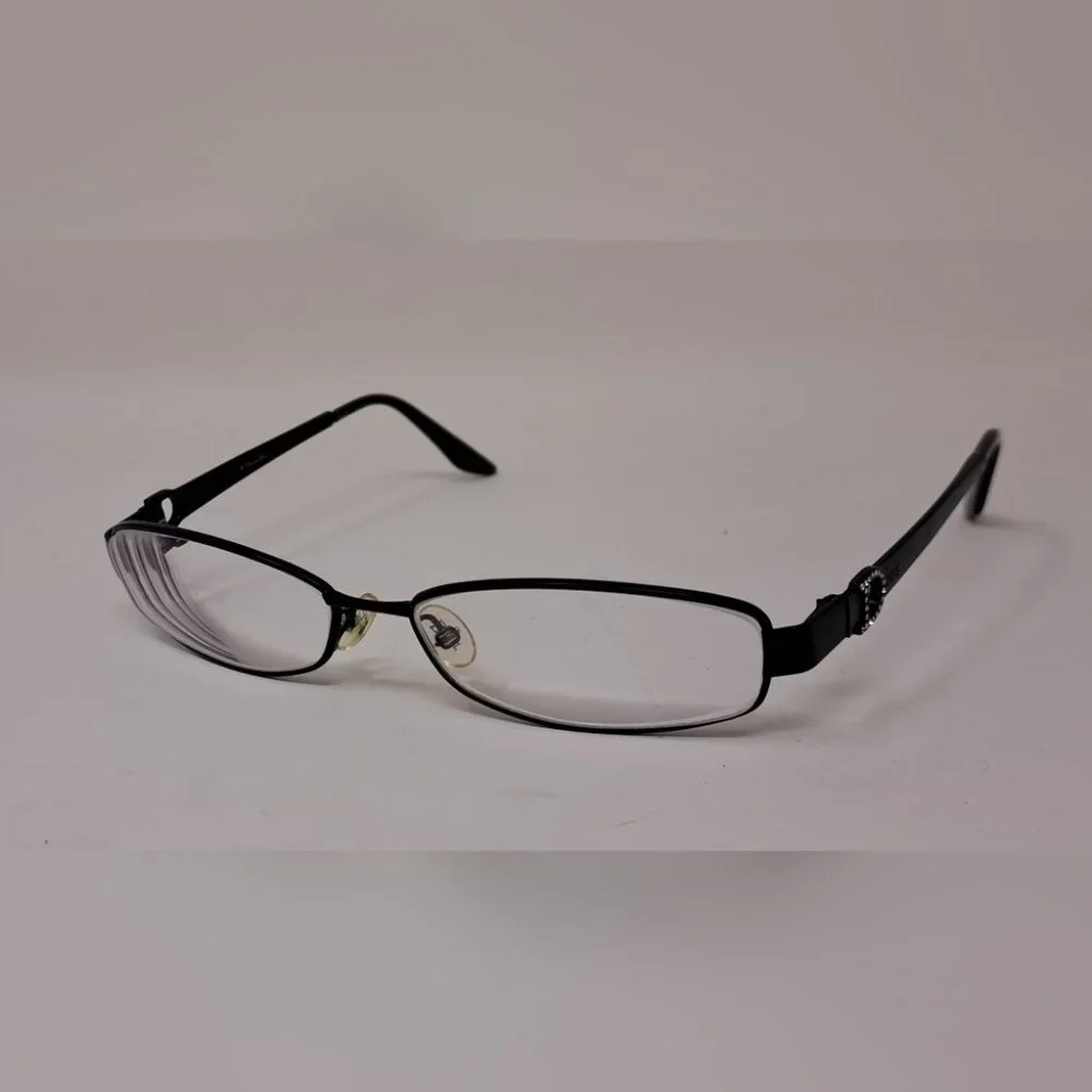 Christian Dior Womens Eye Glasses Frames Crystals Black Vintage CD3684 54-15-130